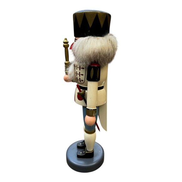 Vtg Freiberger Raum-Und German Erzgebirge Wooden White King Nutcracker 13" - Picture 4 of 9